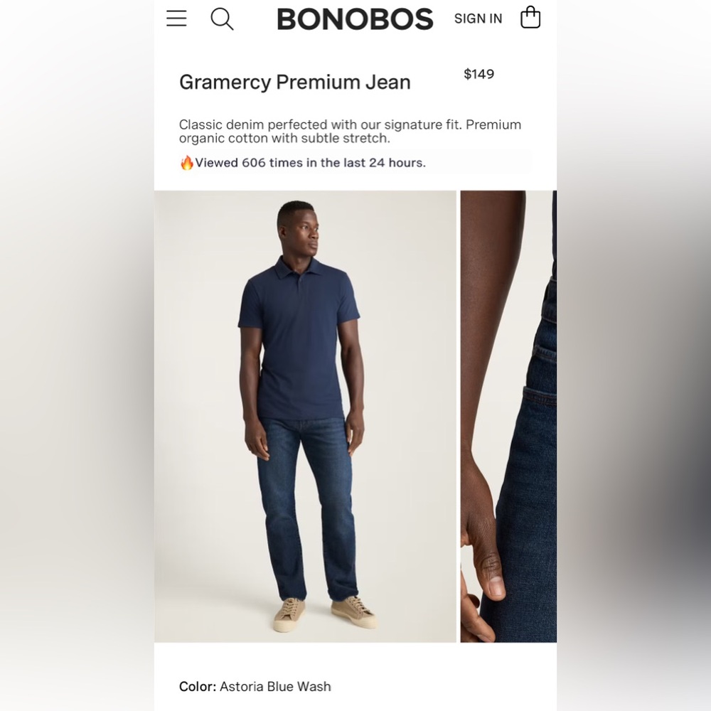 Bonobos Gramercy Premium Jean—Astoria Blue Wash
